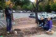 Clean up crew at Oak Meadow Park Brant Karen and Nancy for Los Gatos Community Foundation