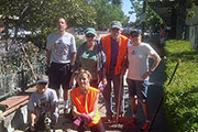 The entire clean up crew of volunteers for the Los Gatos Community Foundation cleanup event