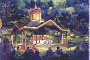 Oak Meadow Park in Los Gatos with the Turn of the Century Bandstand